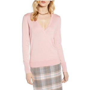 COPY - Halogen Faux Wrap Sweater Pink Bride